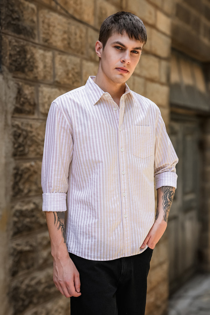 Streaks: Peach shirt