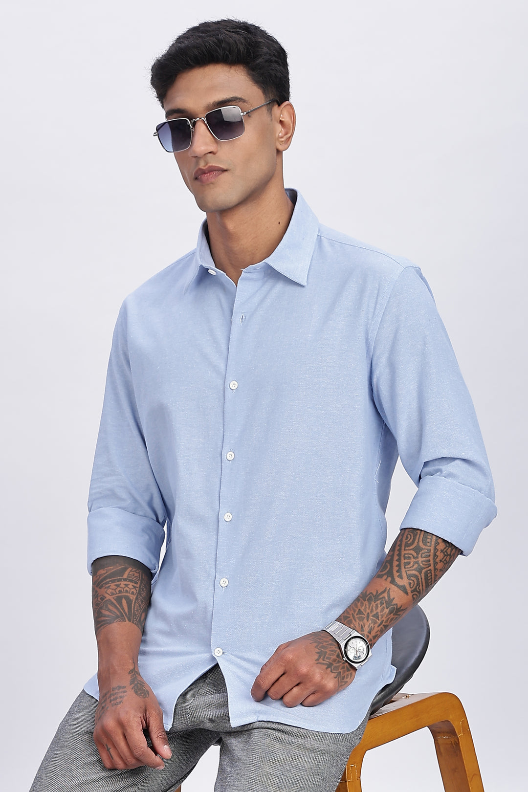 Elegant Light Blue Shirt