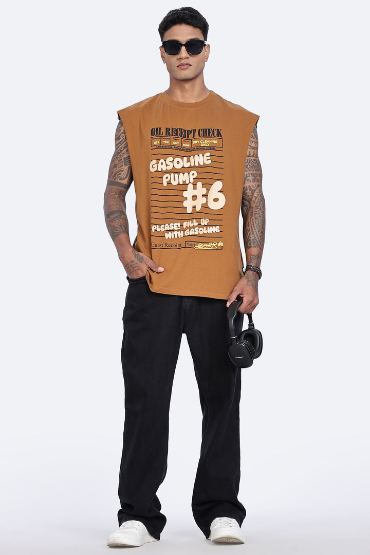 Gasoline Receipt : Oversized Brown Tank