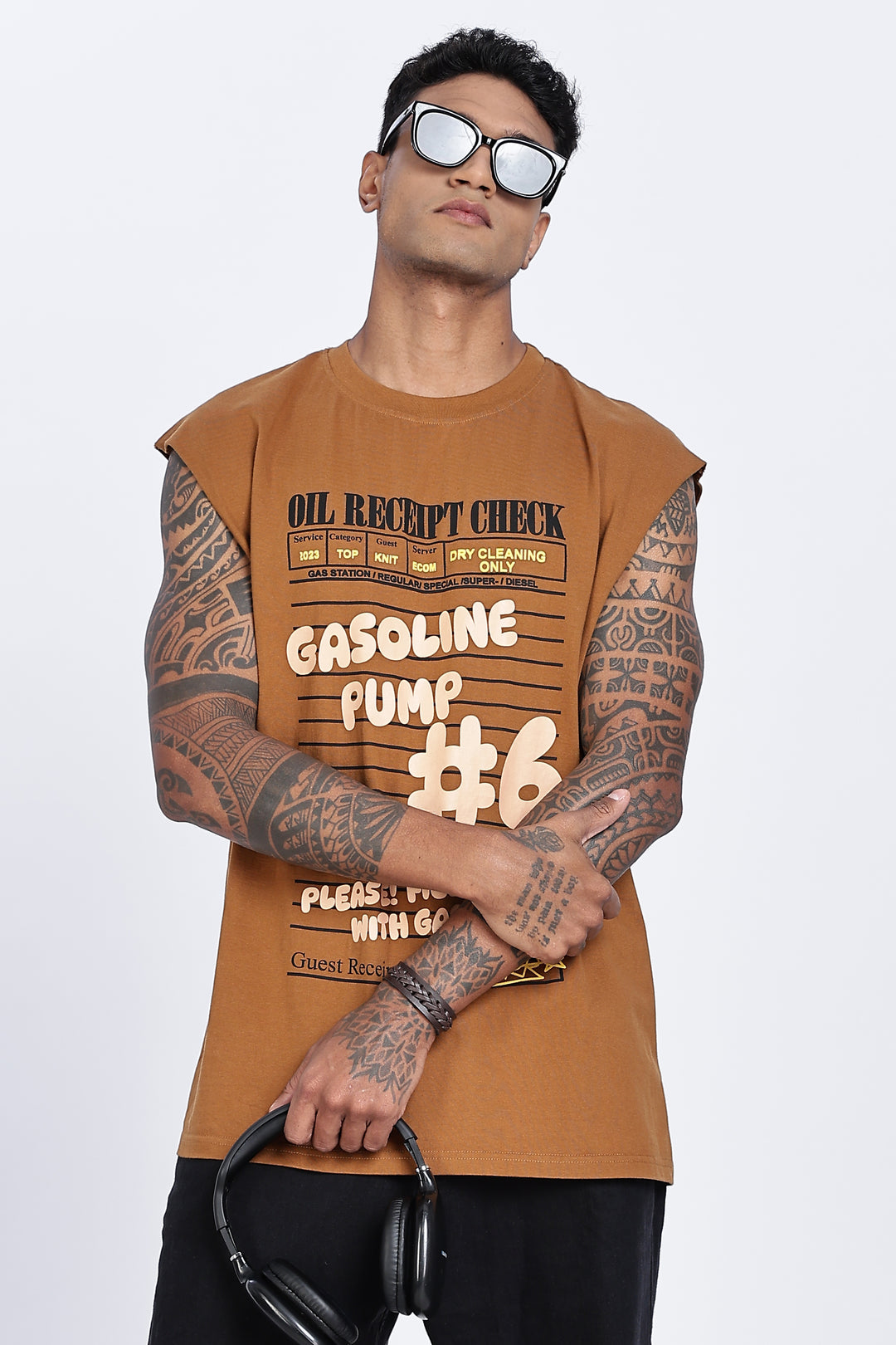 Gasoline Receipt : Oversized Brown Tank