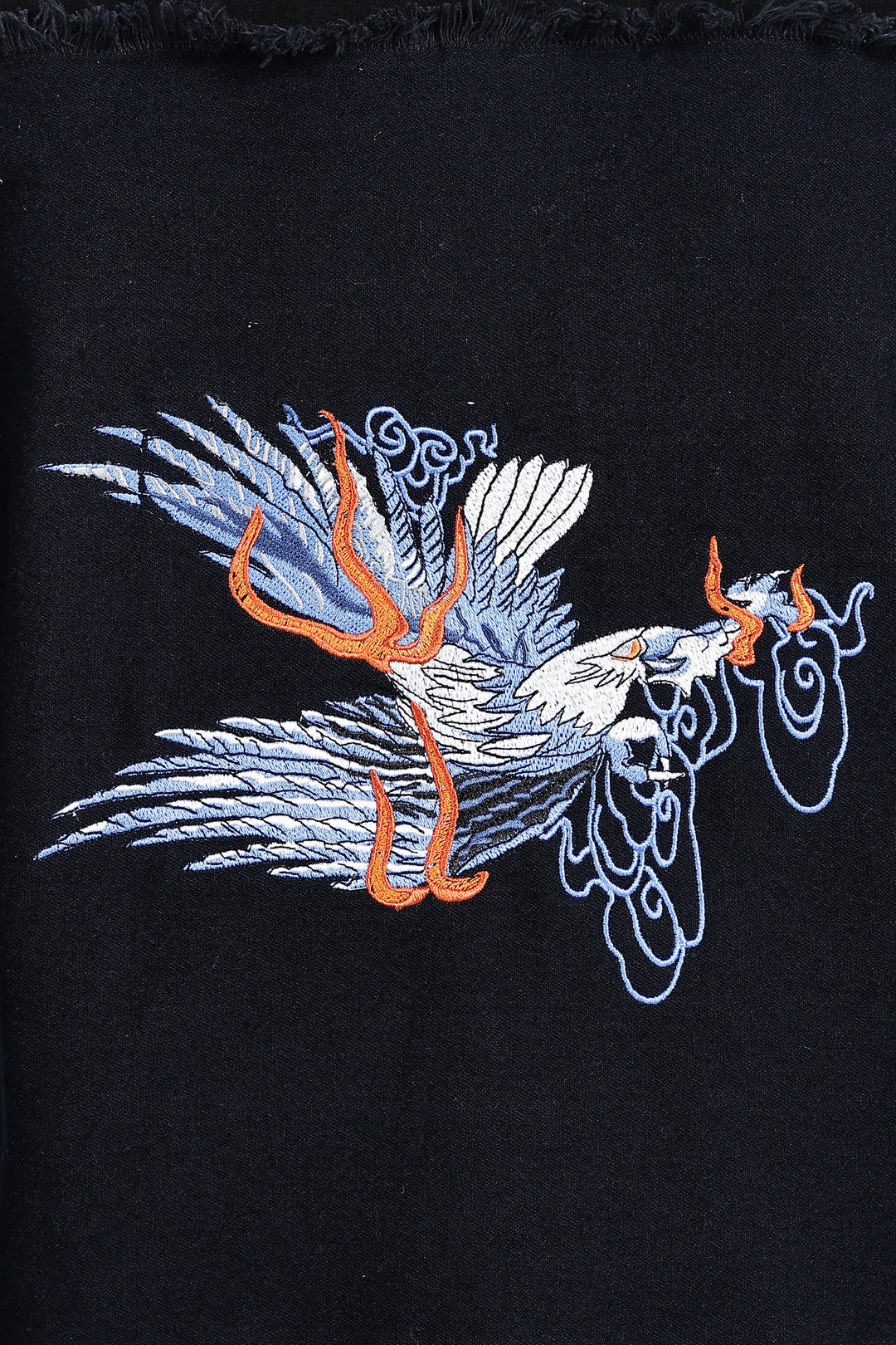 Bird Patch Embroidery Denim Shirt