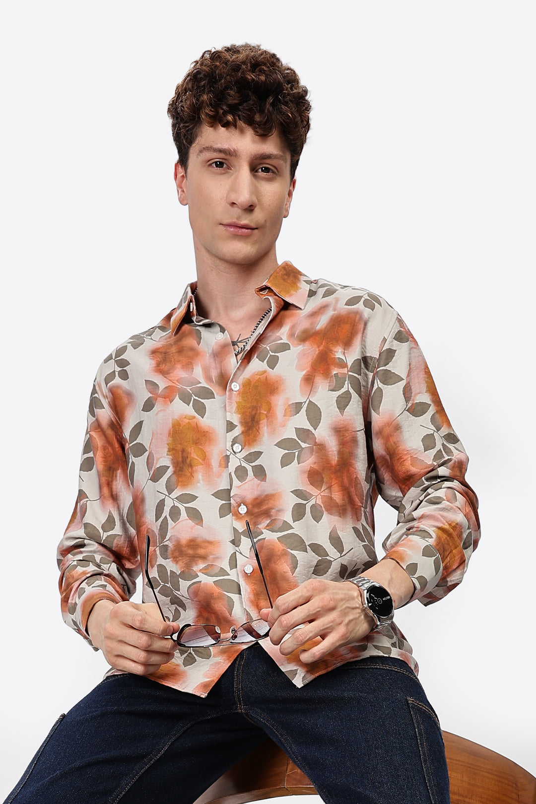 Textured Fabric: Classic Floral Shirt