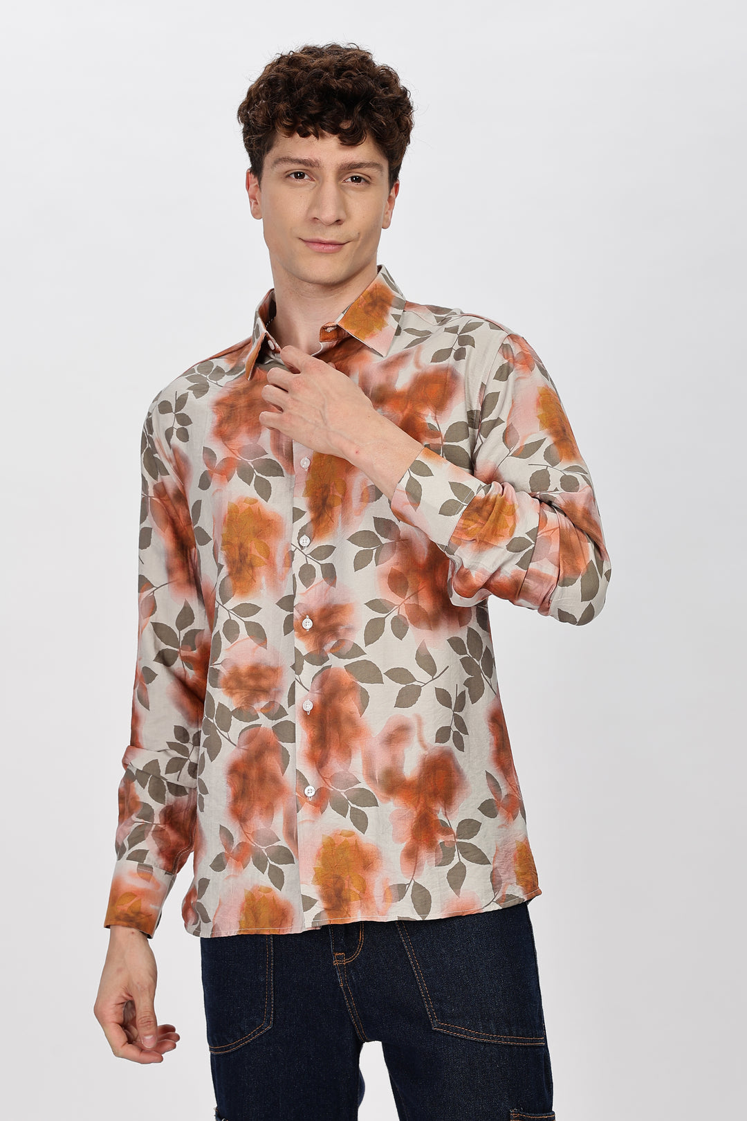 Textured Fabric: Classic Floral Shirt