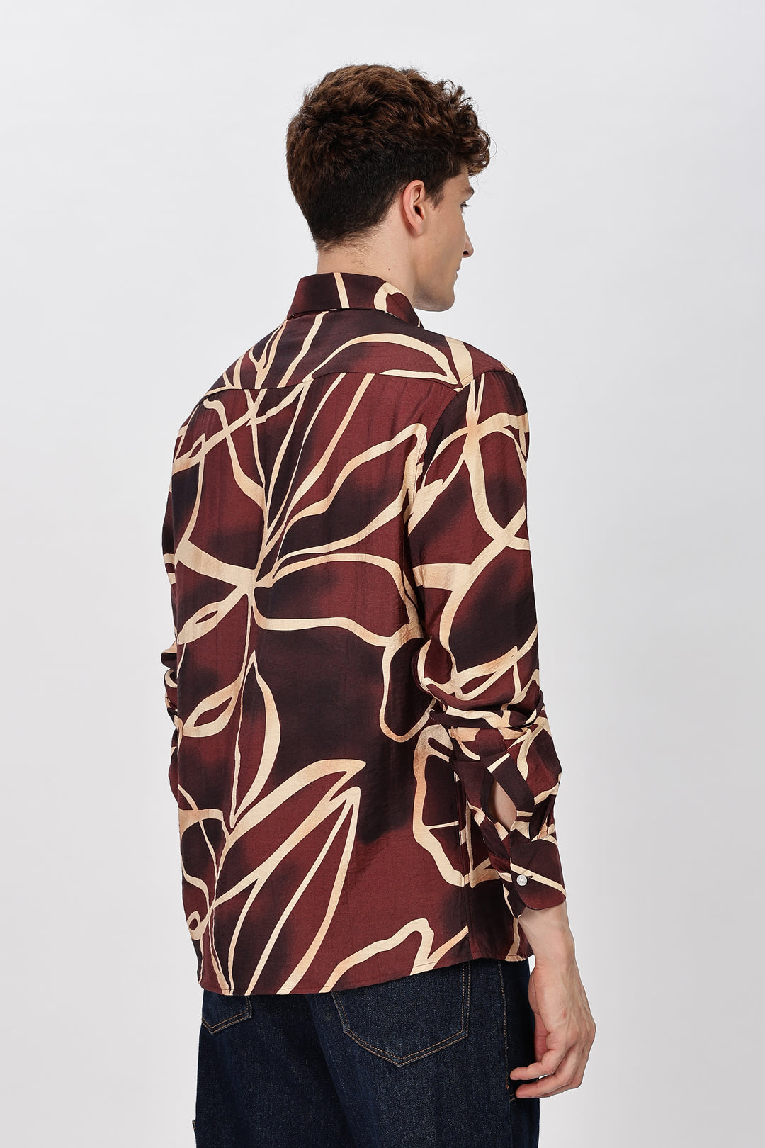 Textured Fabric: Maroon Shirt