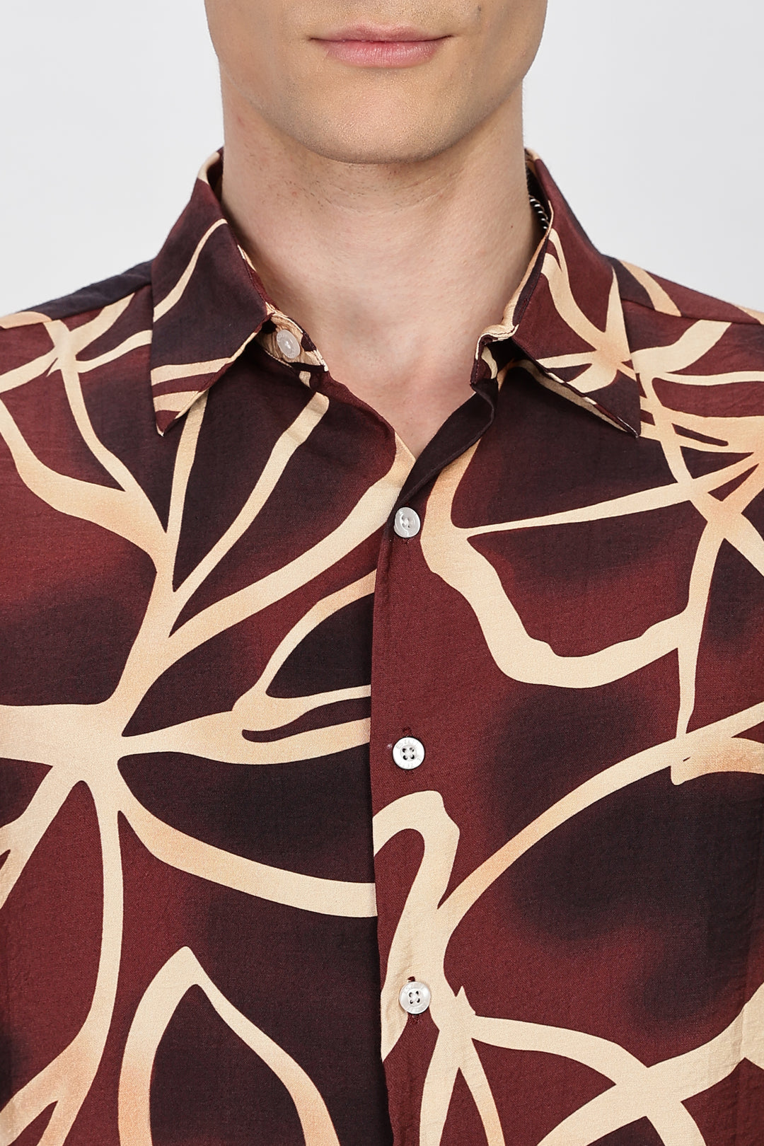 Textured Fabric: Maroon Shirt