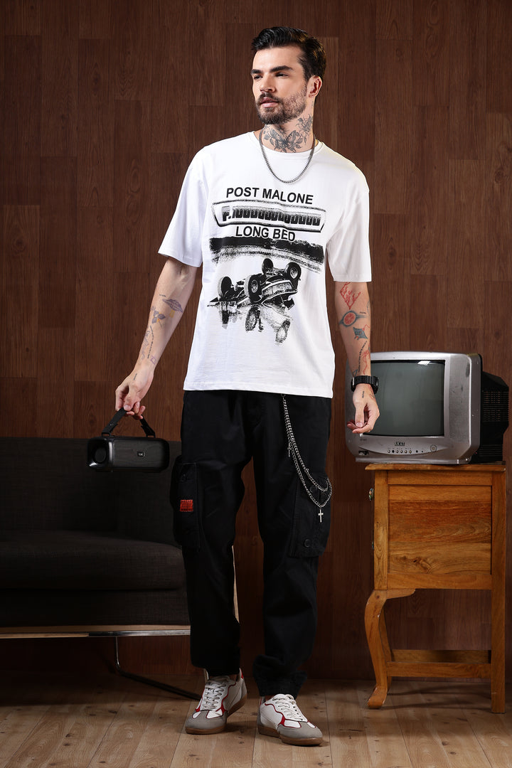 Trillionare : White Oversized T-shirt