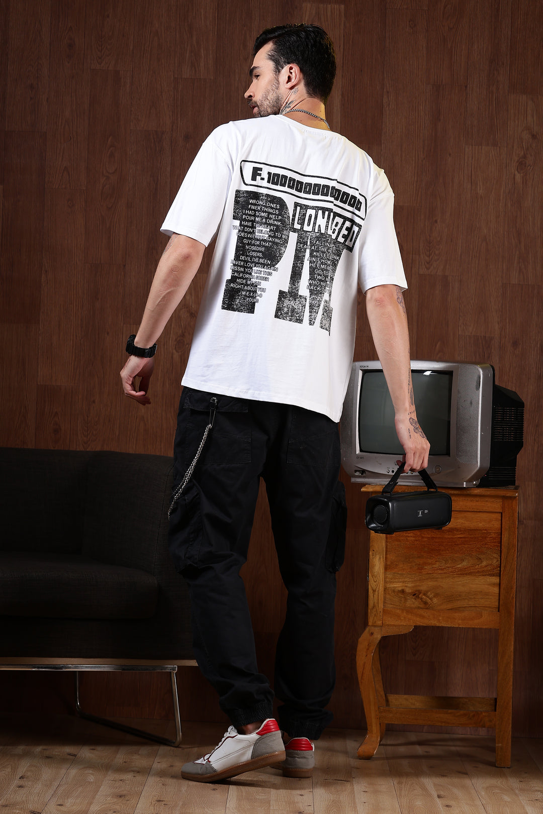 Trillionare : White Oversized T-shirt