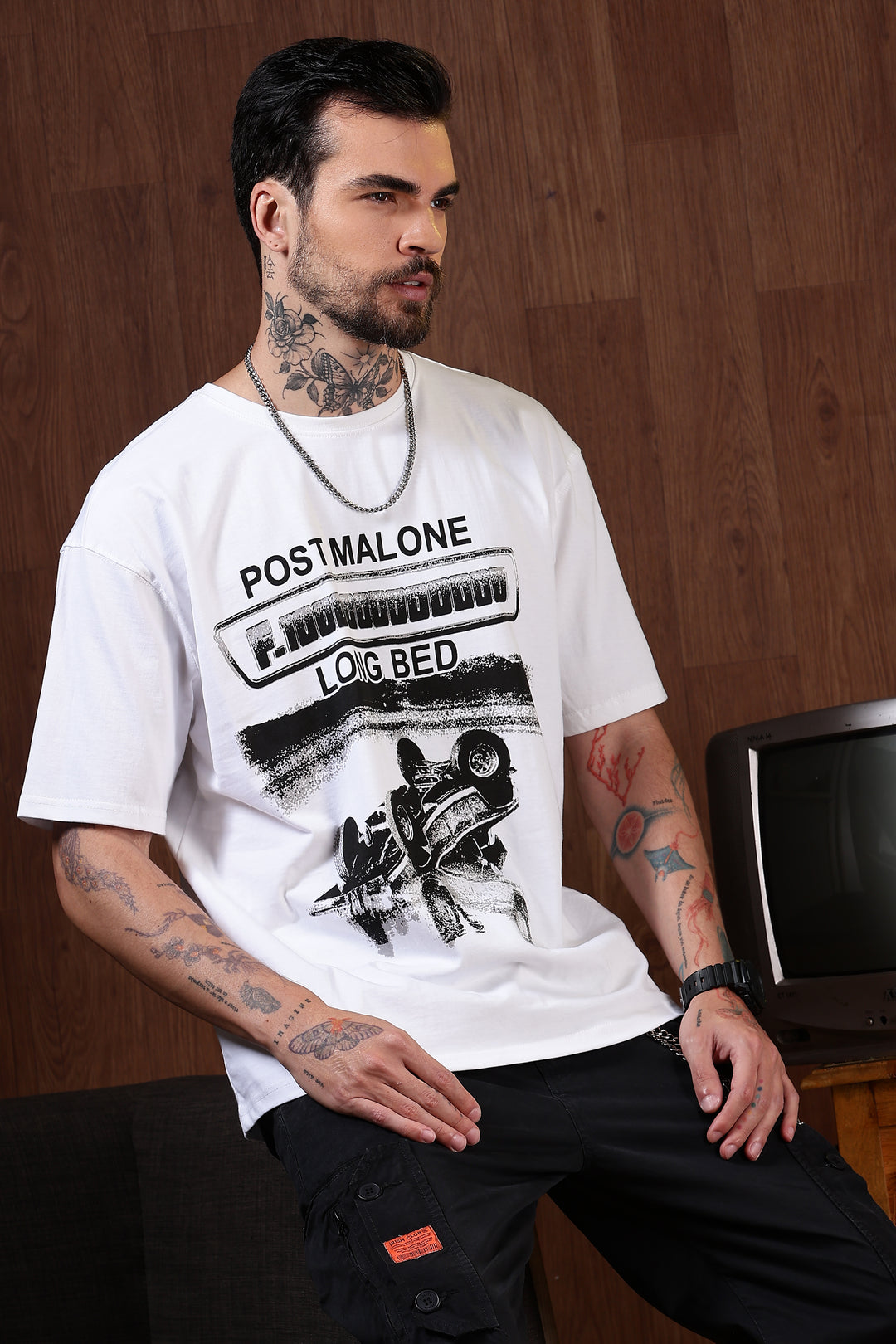 Trillionare : White Oversized T-shirt
