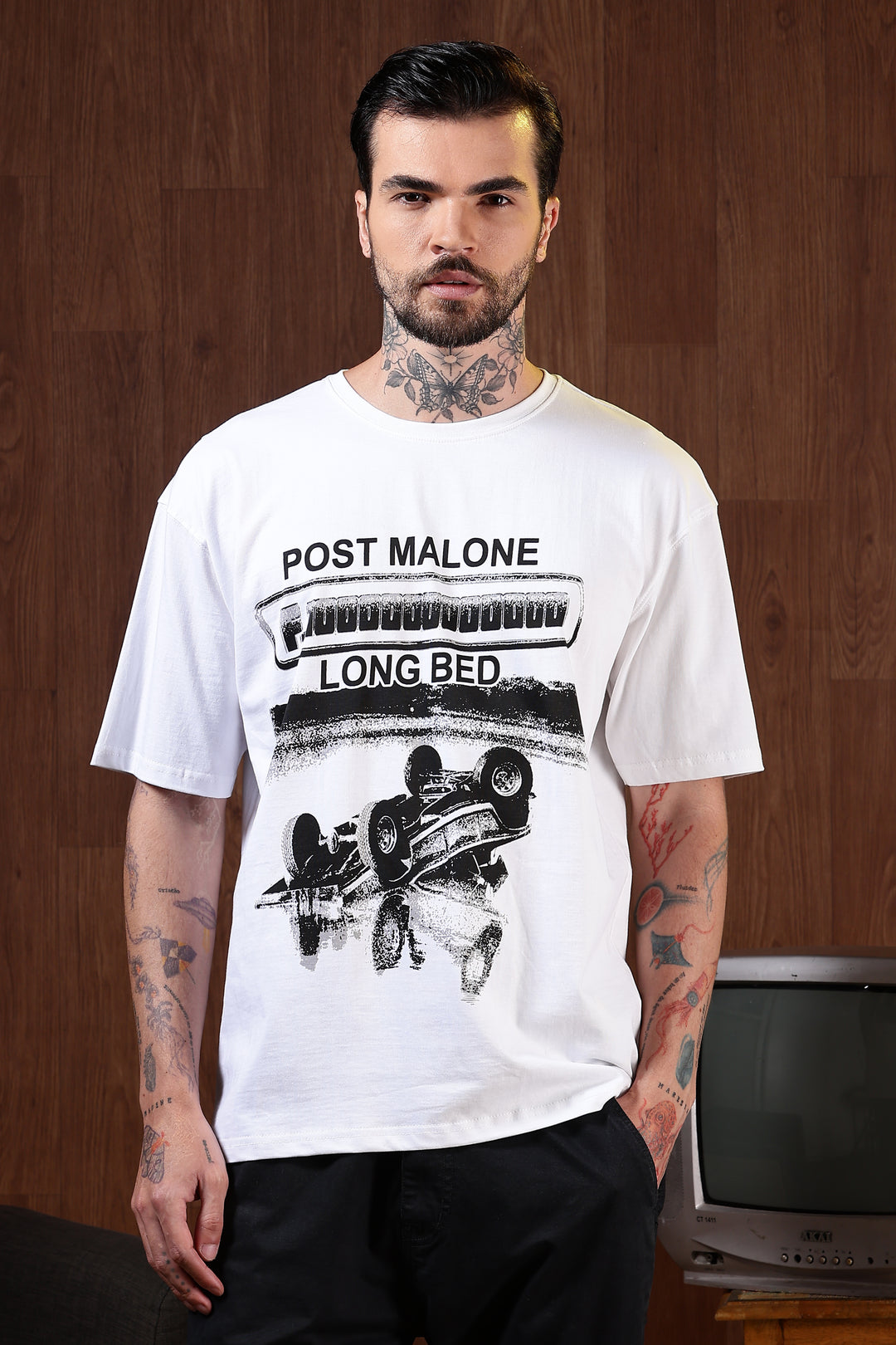 Trillionare : White Oversized T-shirt