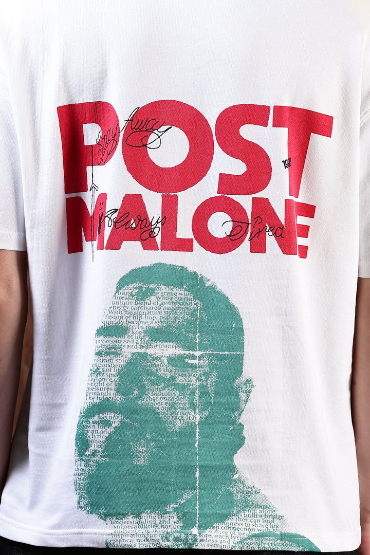 Post Malone: White Oversized T-shirt