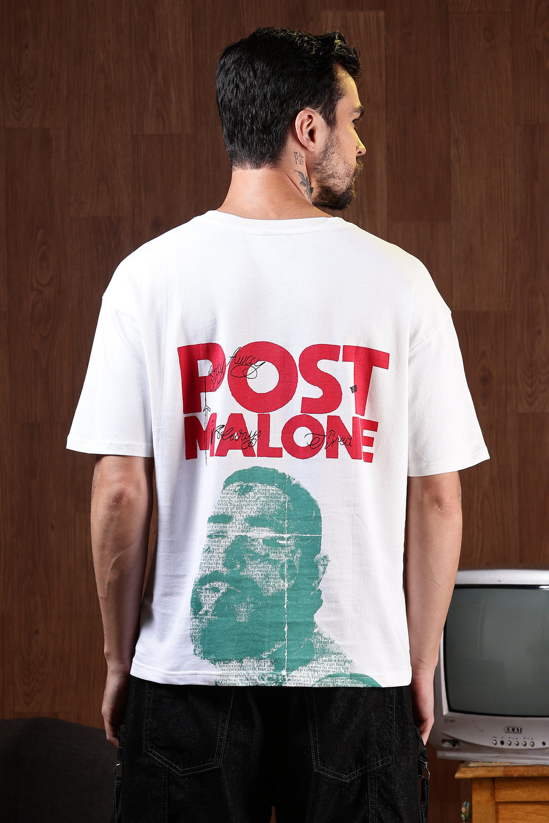 Post Malone: White Oversized T-shirt