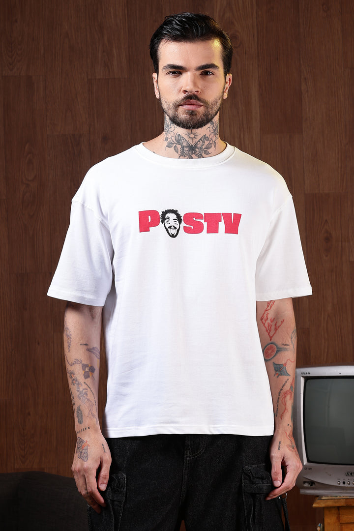 Post Malone: White Oversized T-shirt