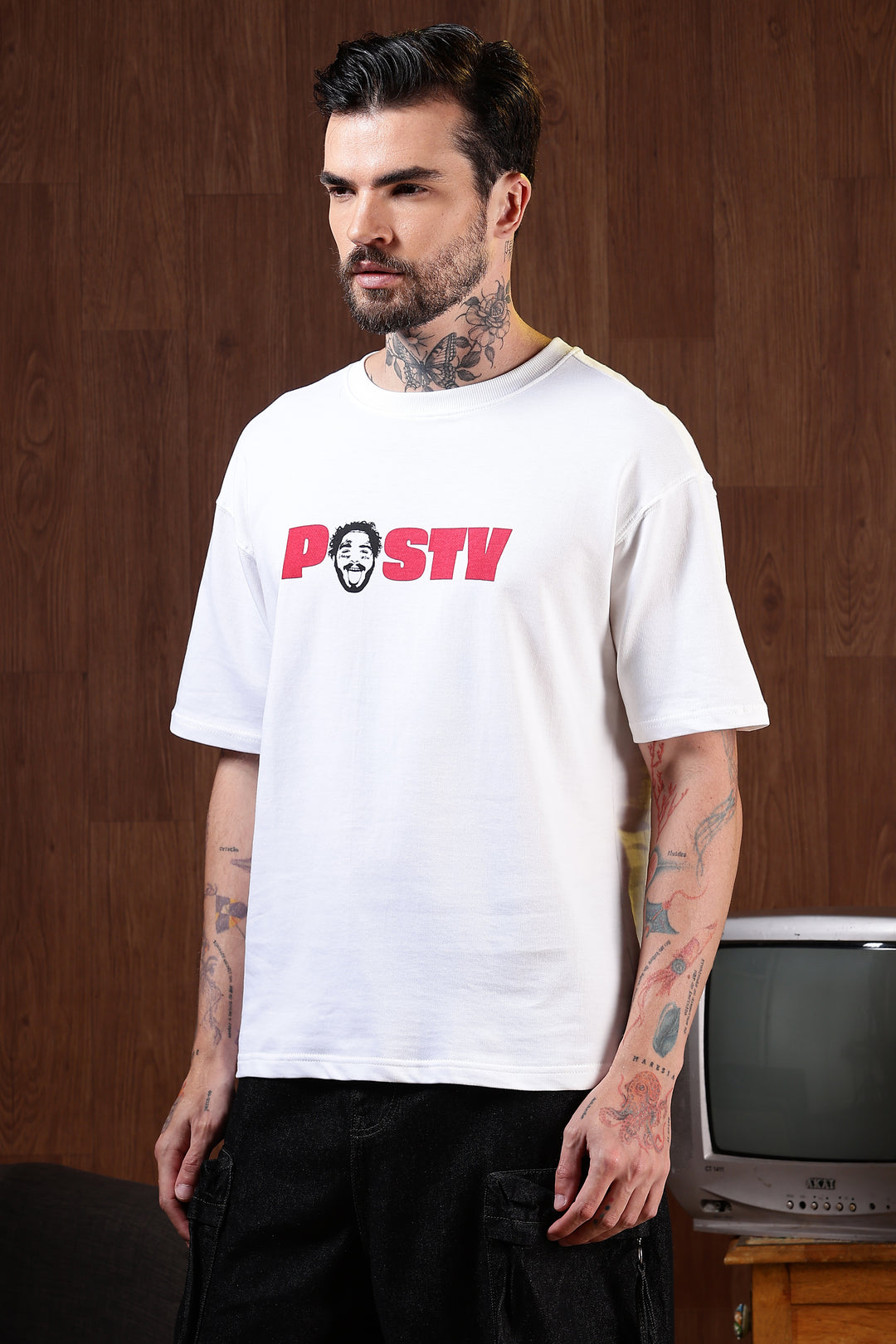 Post Malone: White Oversized T-shirt