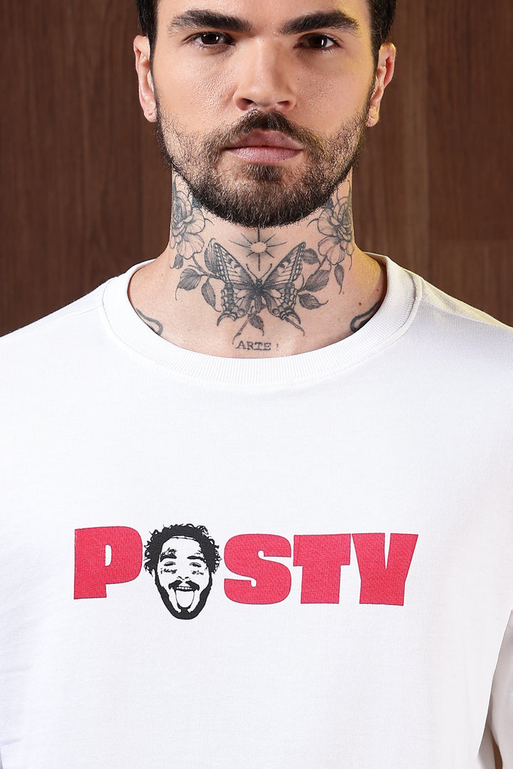Post Malone: White Oversized T-shirt