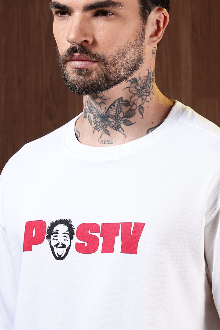 Post Malone: White Oversized T-shirt