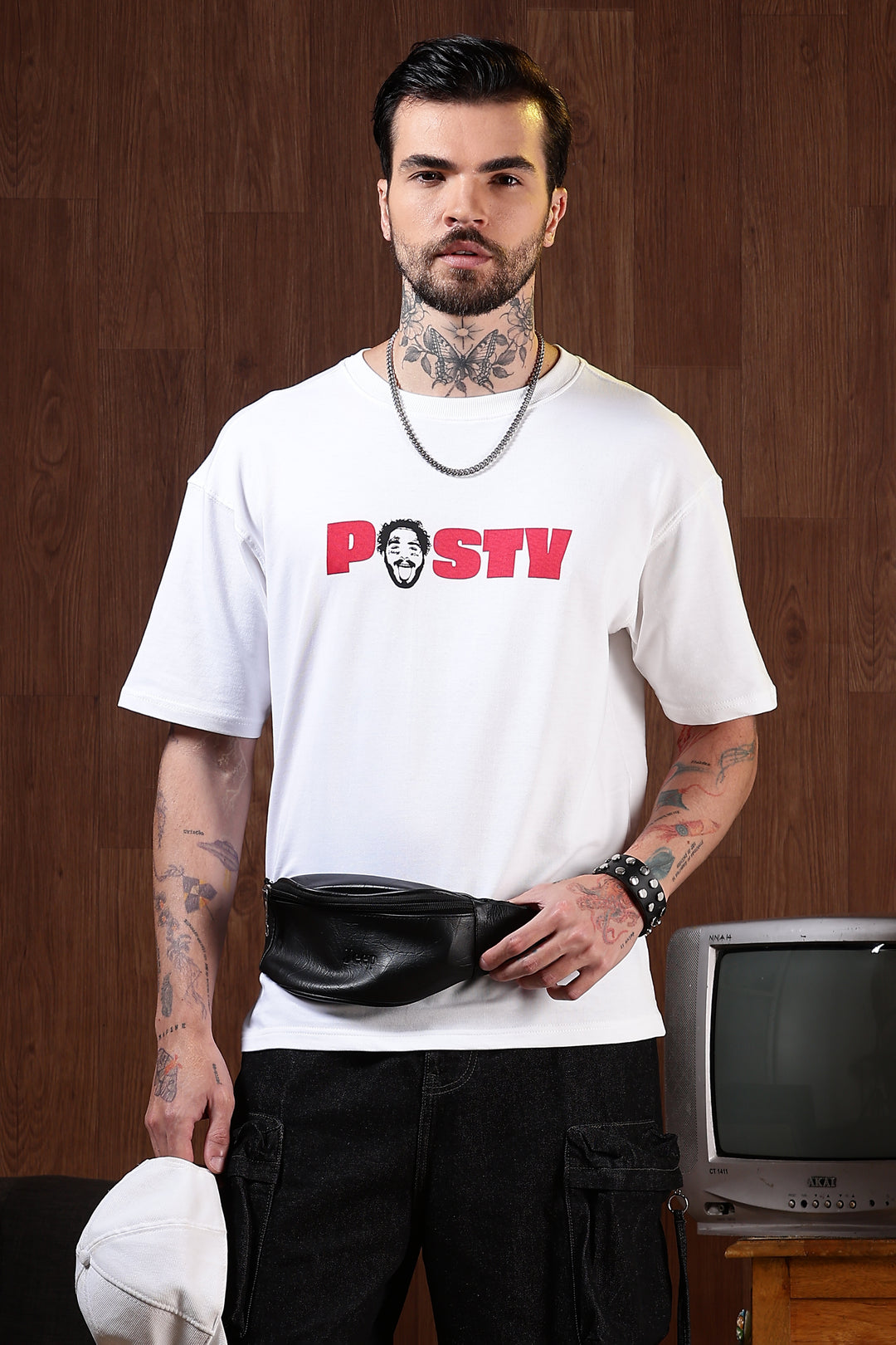Post Malone: White Oversized T-shirt
