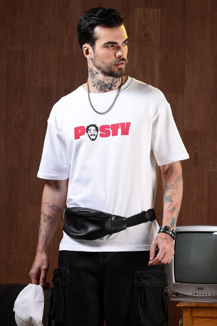 Post Malone: White Oversized T-shirt