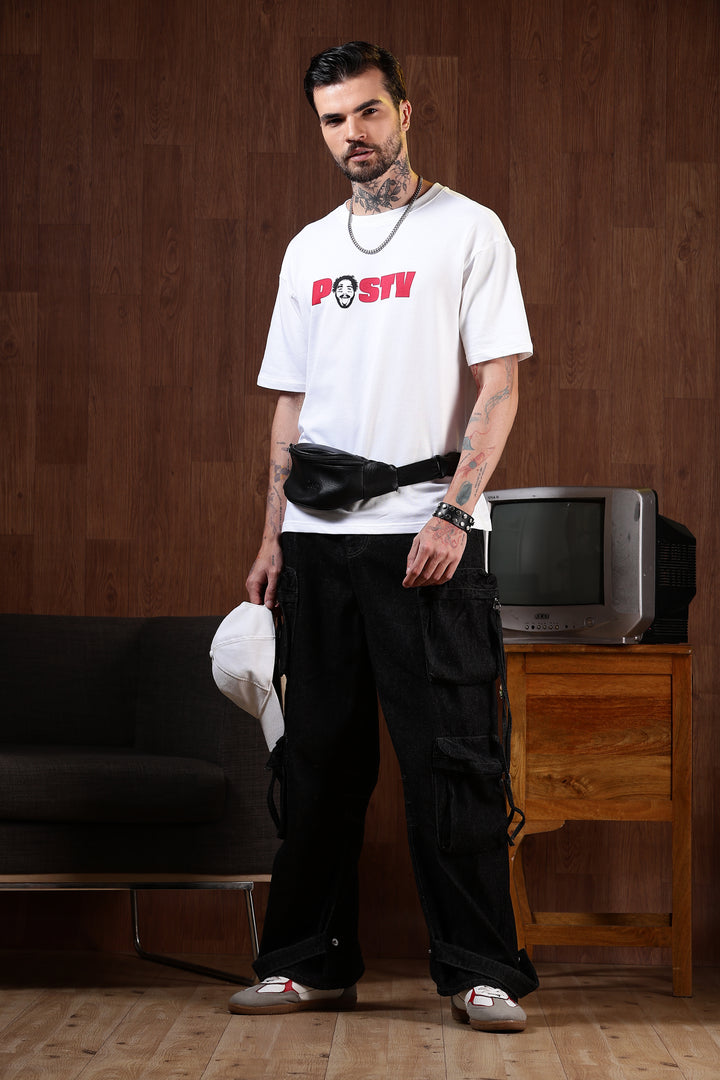 Post Malone: White Oversized T-shirt