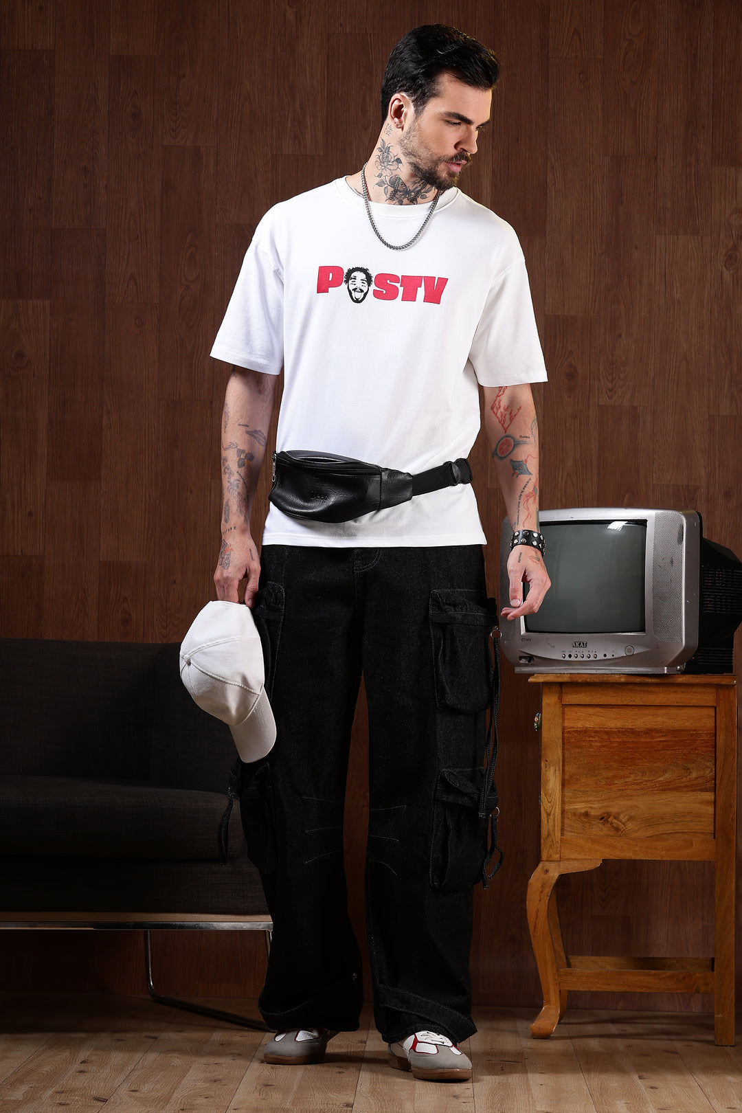 Post Malone: White Oversized T-shirt