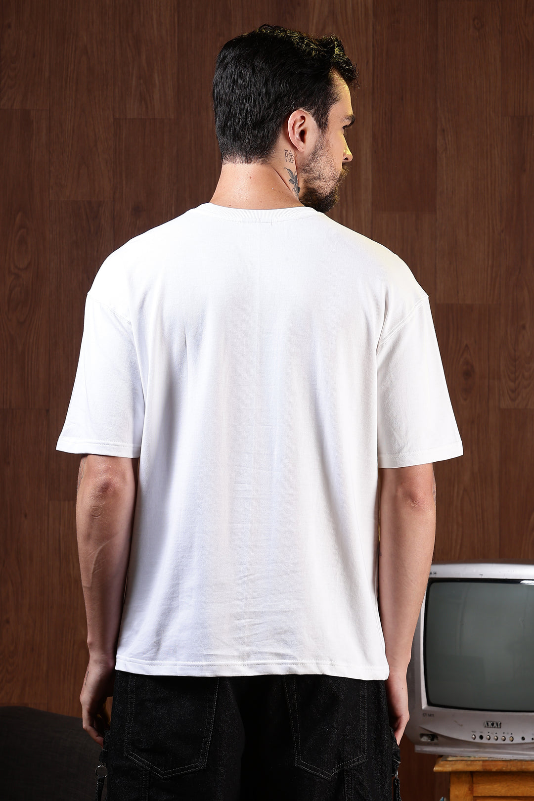 Hollywood's Bleeding: White Oversized T-shirt