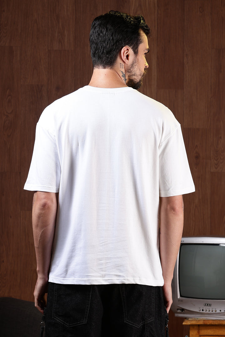 Hollywood's Bleeding: White Oversized T-shirt