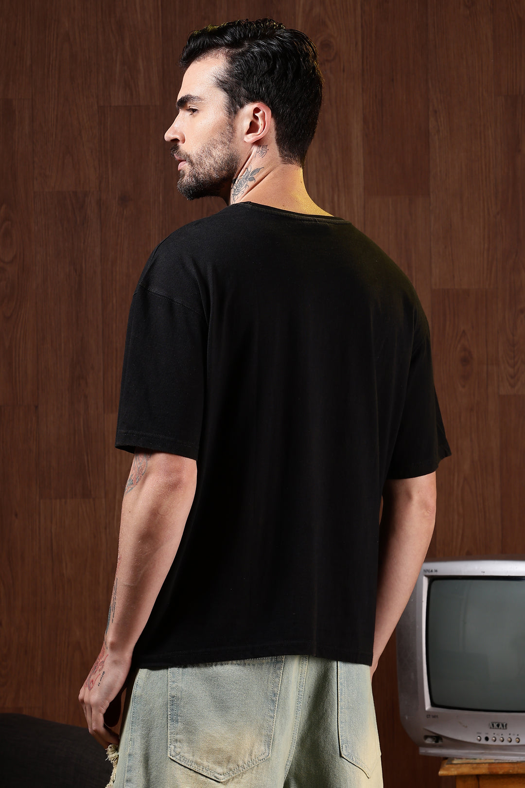 Transform: Black Washed Oversized T-shirt