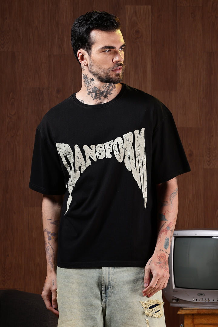 Transform: Black Washed Oversized T-shirt