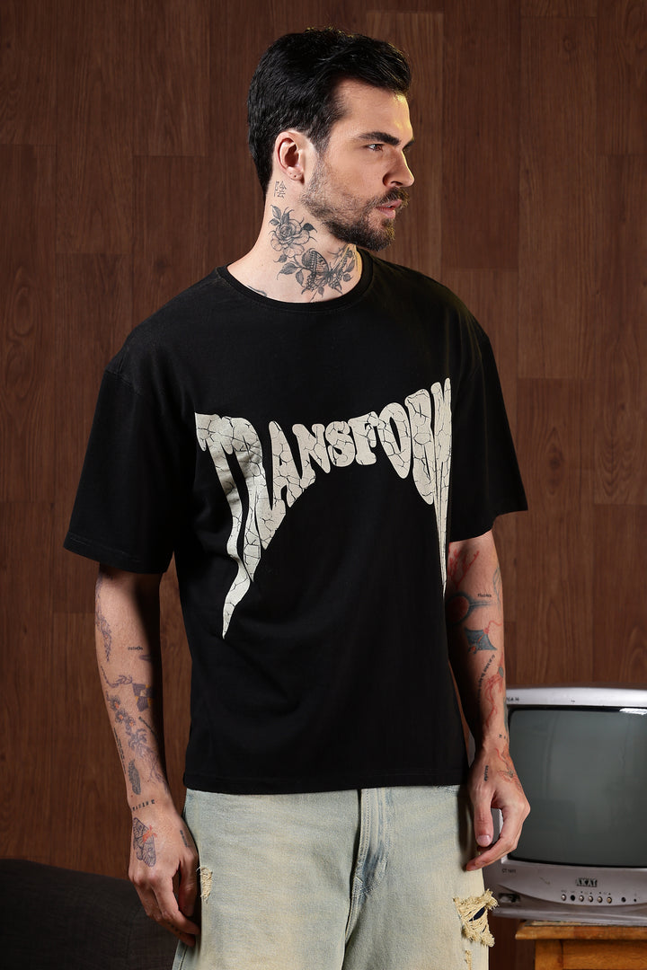 Transform: Black Washed Oversized T-shirt