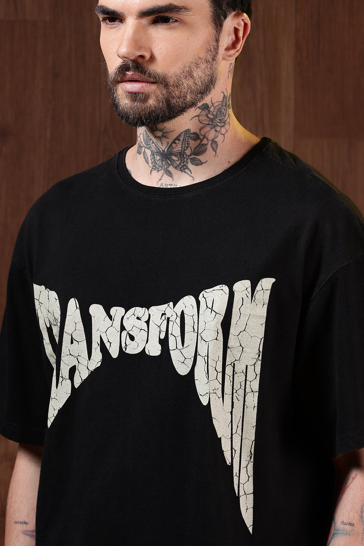 Transform: Black Washed Oversized T-shirt