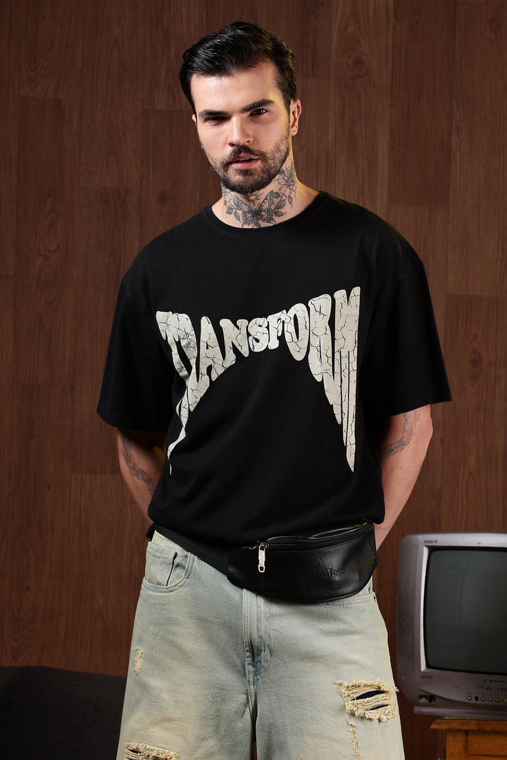 Transform: Black Washed Oversized T-shirt