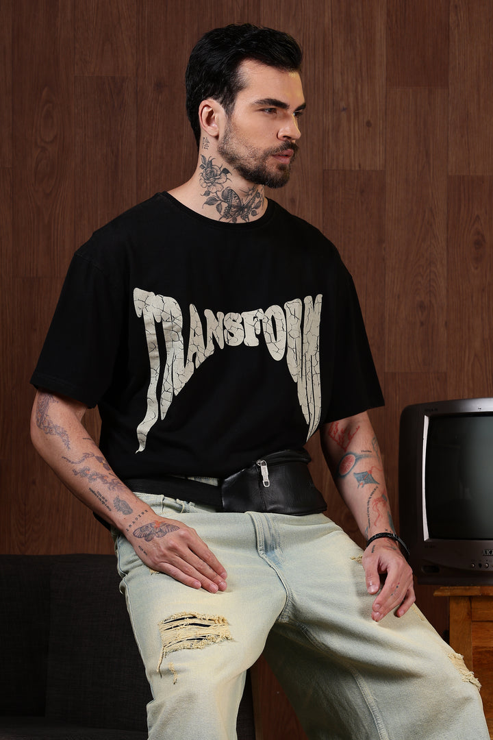 Transform: Black Washed Oversized T-shirt