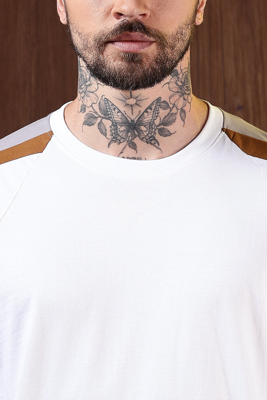 Cut & Sew White Oversized T-shirt