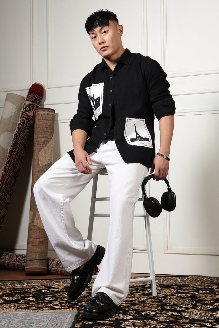 Denims: Black Holiday Shirt