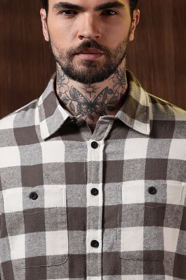Flannel: Cream Checks Shirt