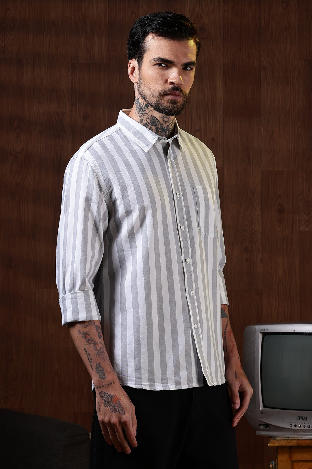Oxford: Grey Stripes Shirt