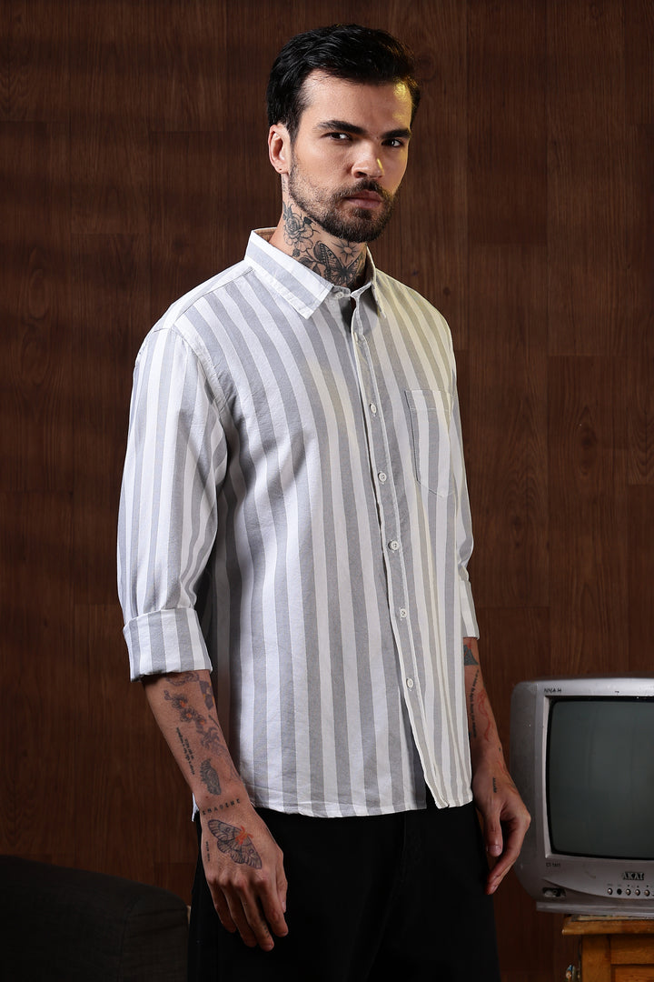 Oxford: Grey Stripes Shirt