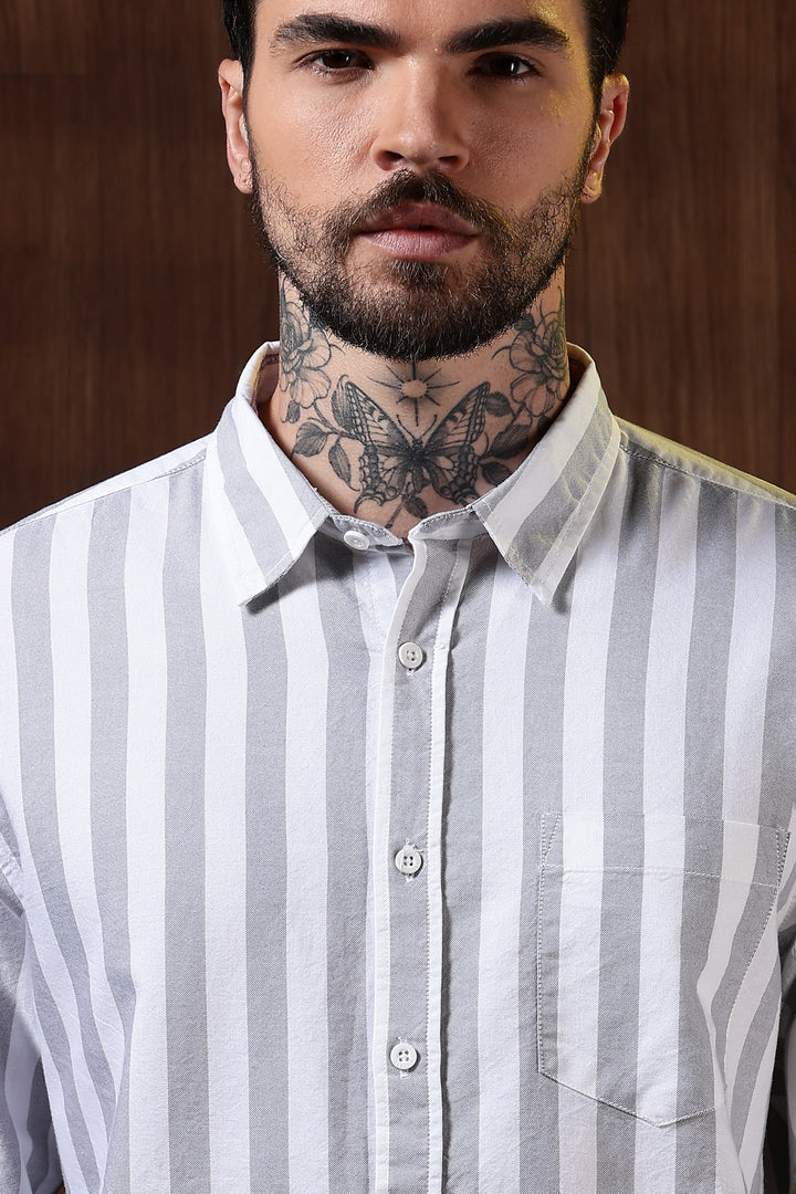 Oxford: Grey Stripes Shirt