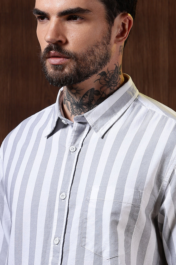 Oxford: Grey Stripes Shirt