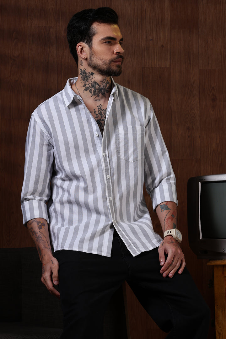 Oxford: Grey Stripes Shirt