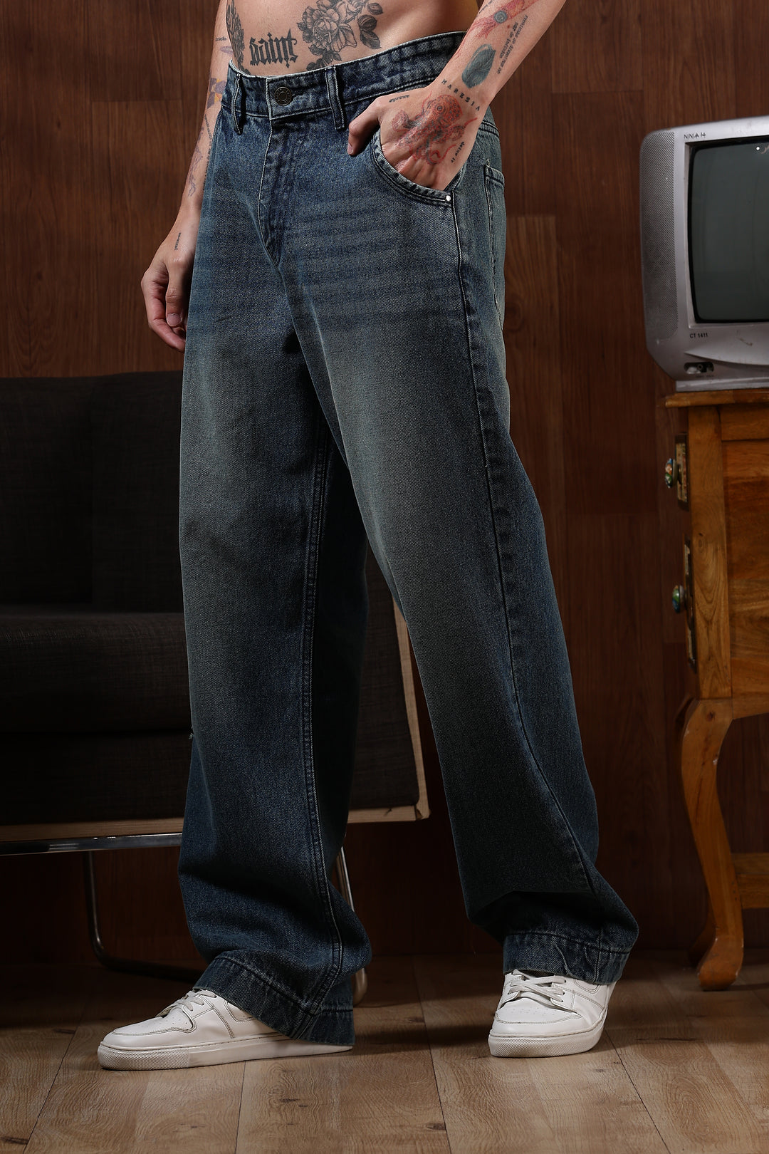Denims: Baggy Blue Jeans