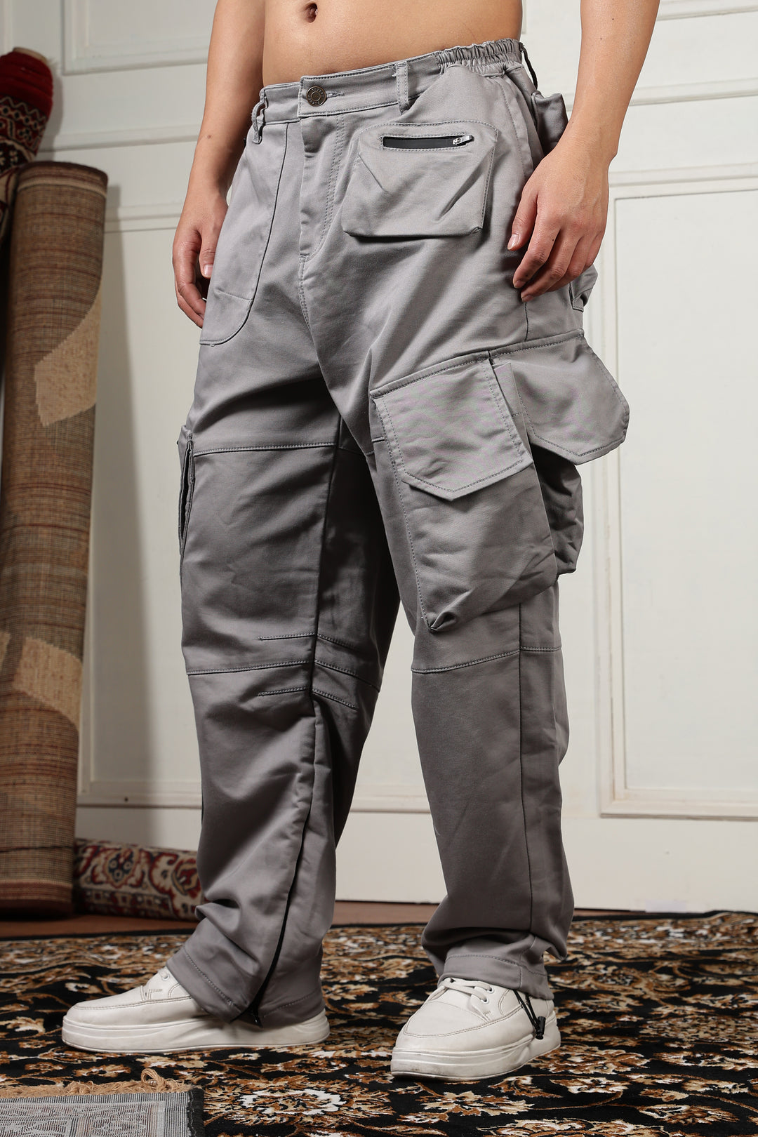 Superior Baggy Grey Cargo Pants