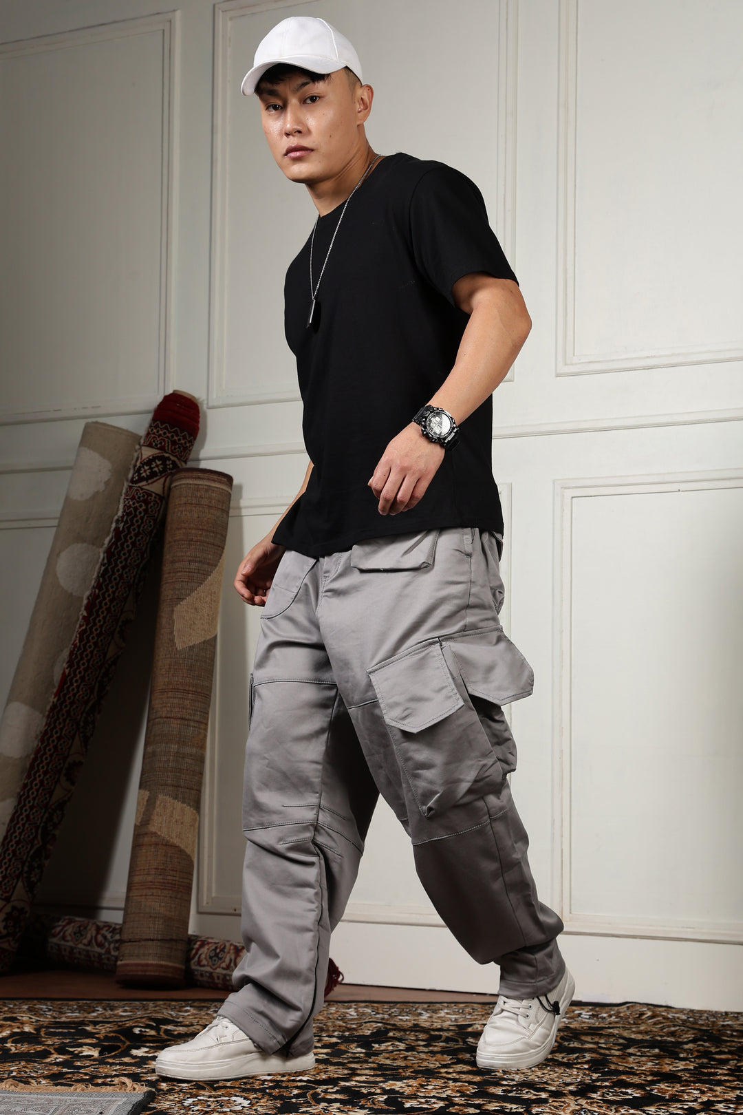 Superior Baggy Grey Cargo Pants