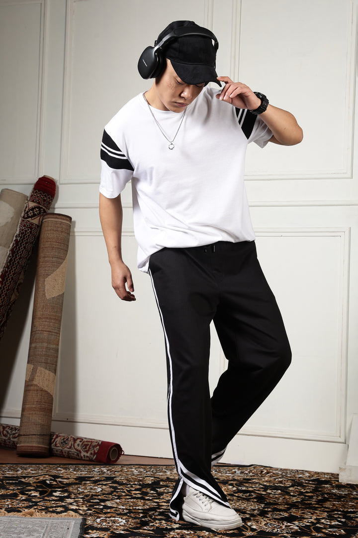 Side Cut: Black Joggers