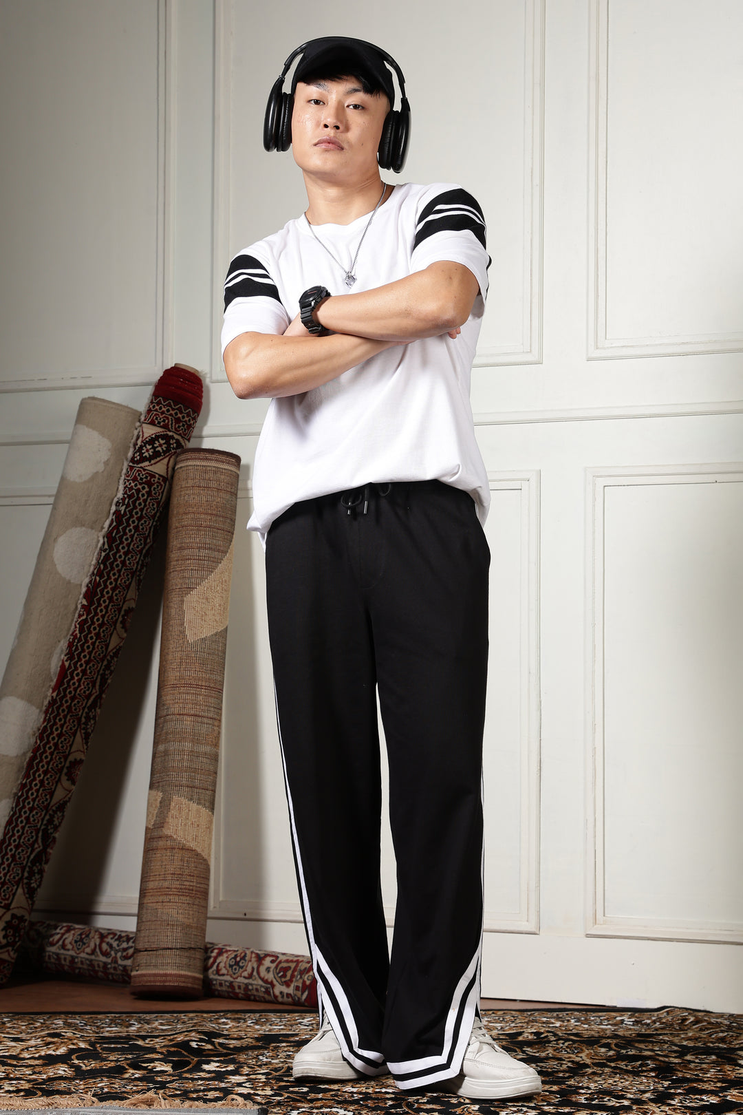 Side Cut: Black Joggers