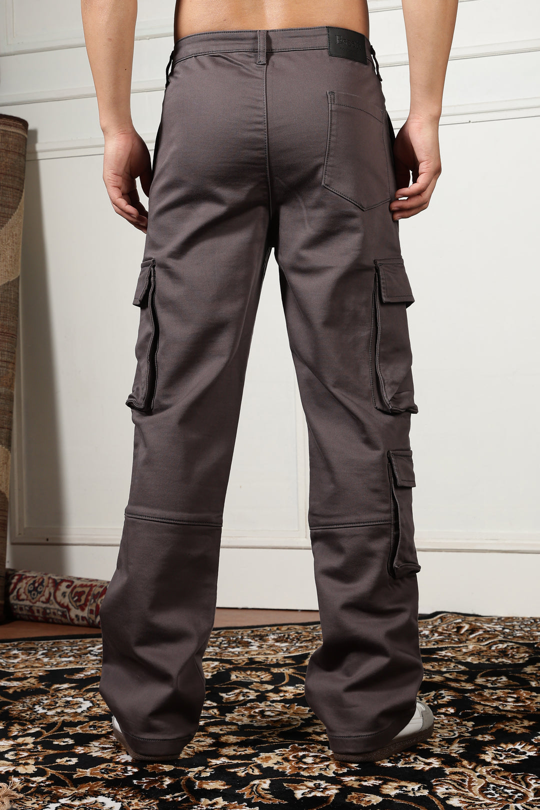 Street: Grey Cargo Regular Fit Pant