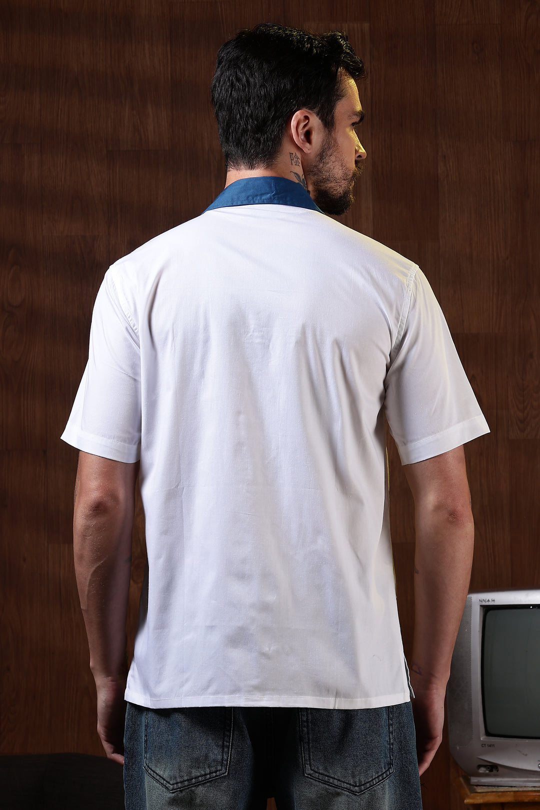 Limitless: Embroidery White Cotton Cuban Shirt