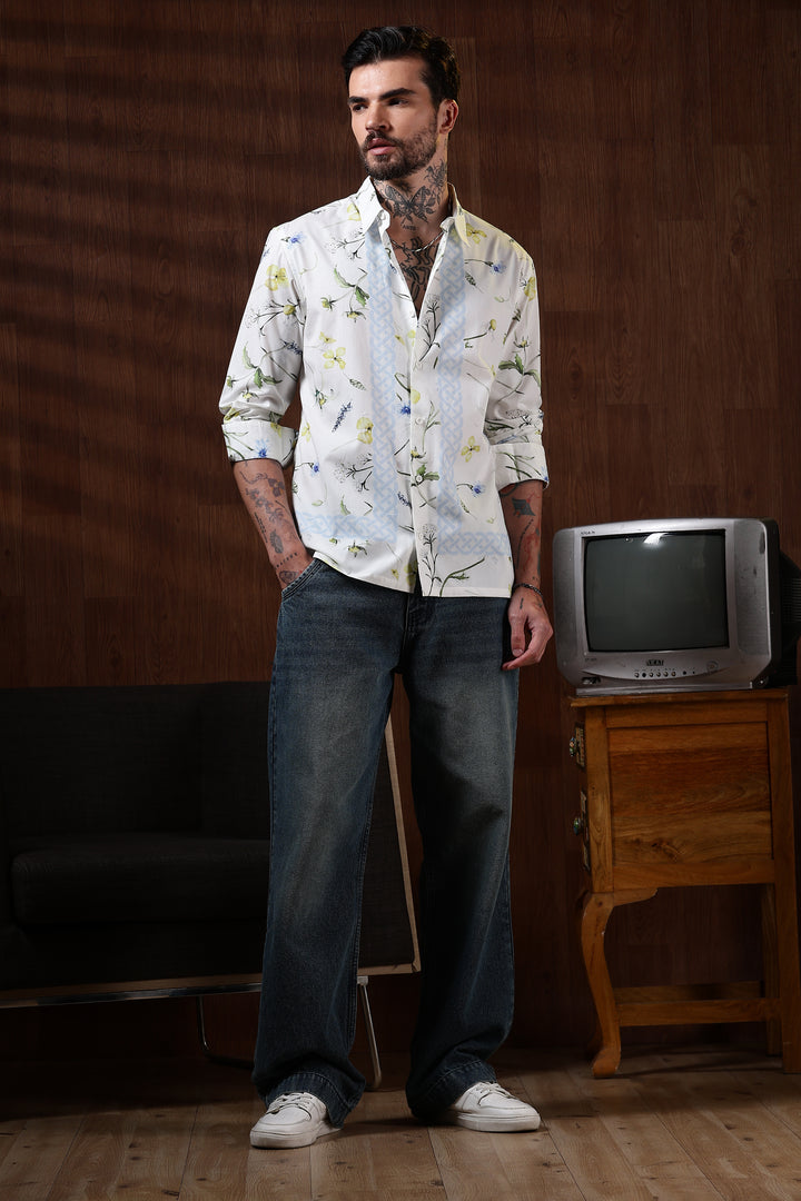 Floral Block Printed Shirt