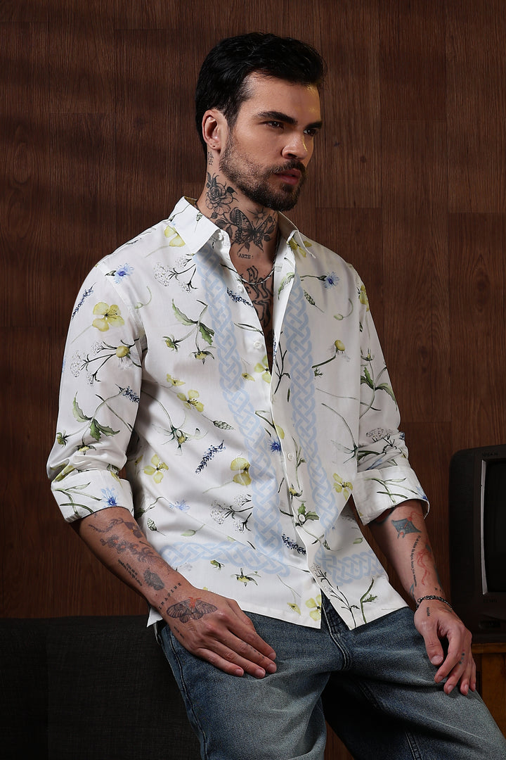 Floral Block Printed Shirt