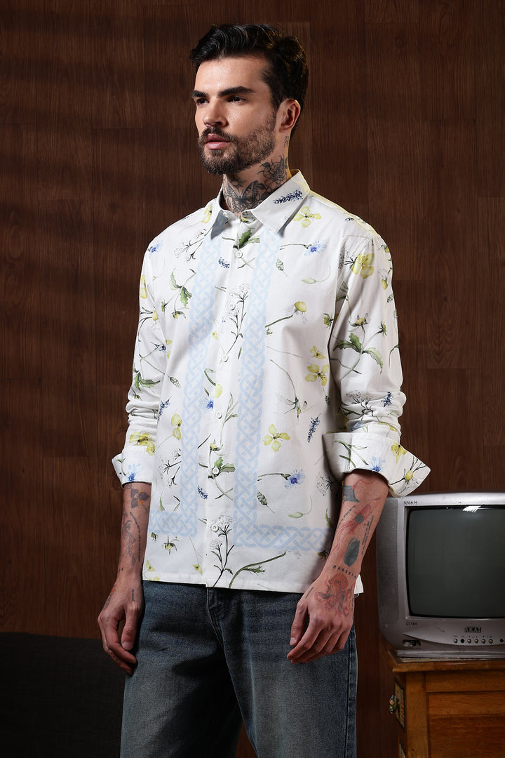 Floral Block Printed Shirt