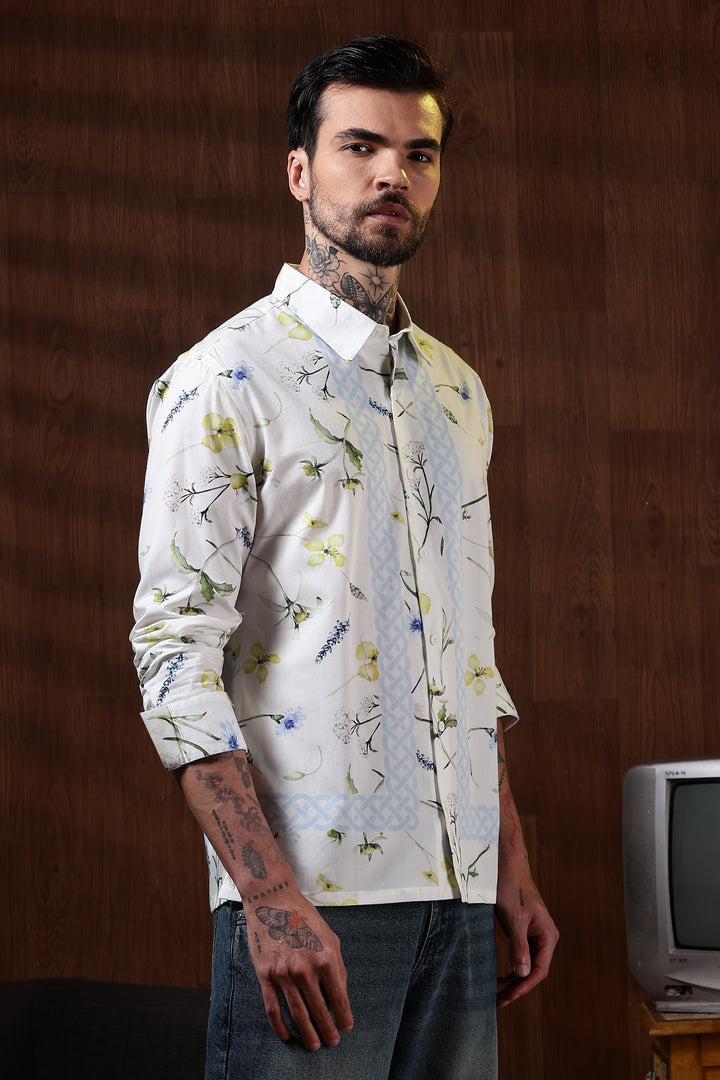 Floral Block Printed Shirt